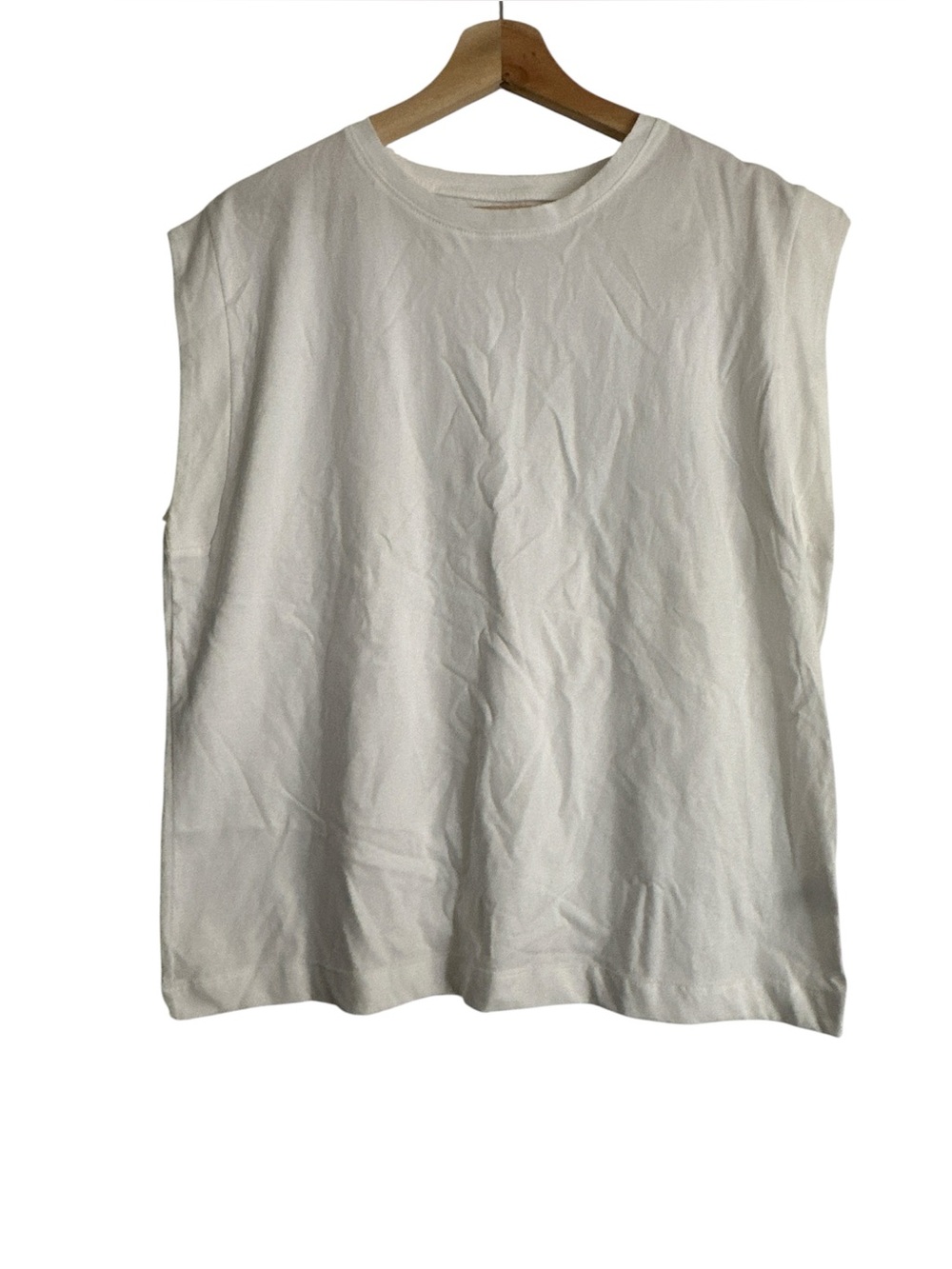 a new day white tank top size XL 100% cotton
